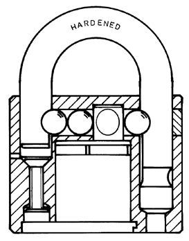 HÄNGLÅS 830 & 830-50 Hänglås godkända i klass 3 Godkänd ovalcylinder monteras i hänglåshuset. Nyckeln kan bara tas ut i låst läge. Låsen är inte självlåsande.