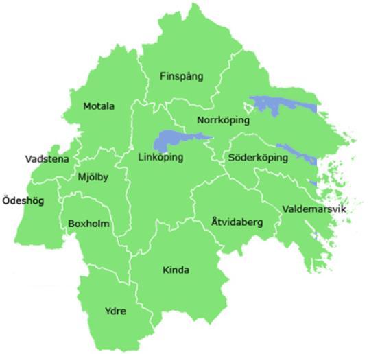 Östergötland ~3400 enkätsvar Linköping, Norrköping och