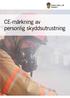 CE-märkning av personlig skyddsutrustning