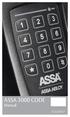 ASSA 3000 CODE Manual. ASSA ABLOY, the global leader in door opening solutions.