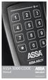 ASSA 3000 CODE Manual. ASSA ABLOY, the global leader in door opening solutions. 1