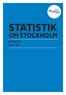 Statistik. om Stockholm. Bostäder Hyror 2012